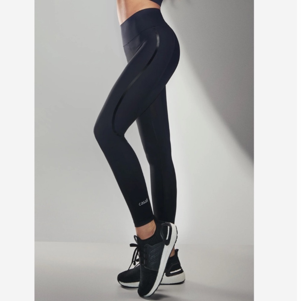 Casall SCULPTURE 2.0 HIGH WAIST TIGHTS - LIQUID BLACK  size 8